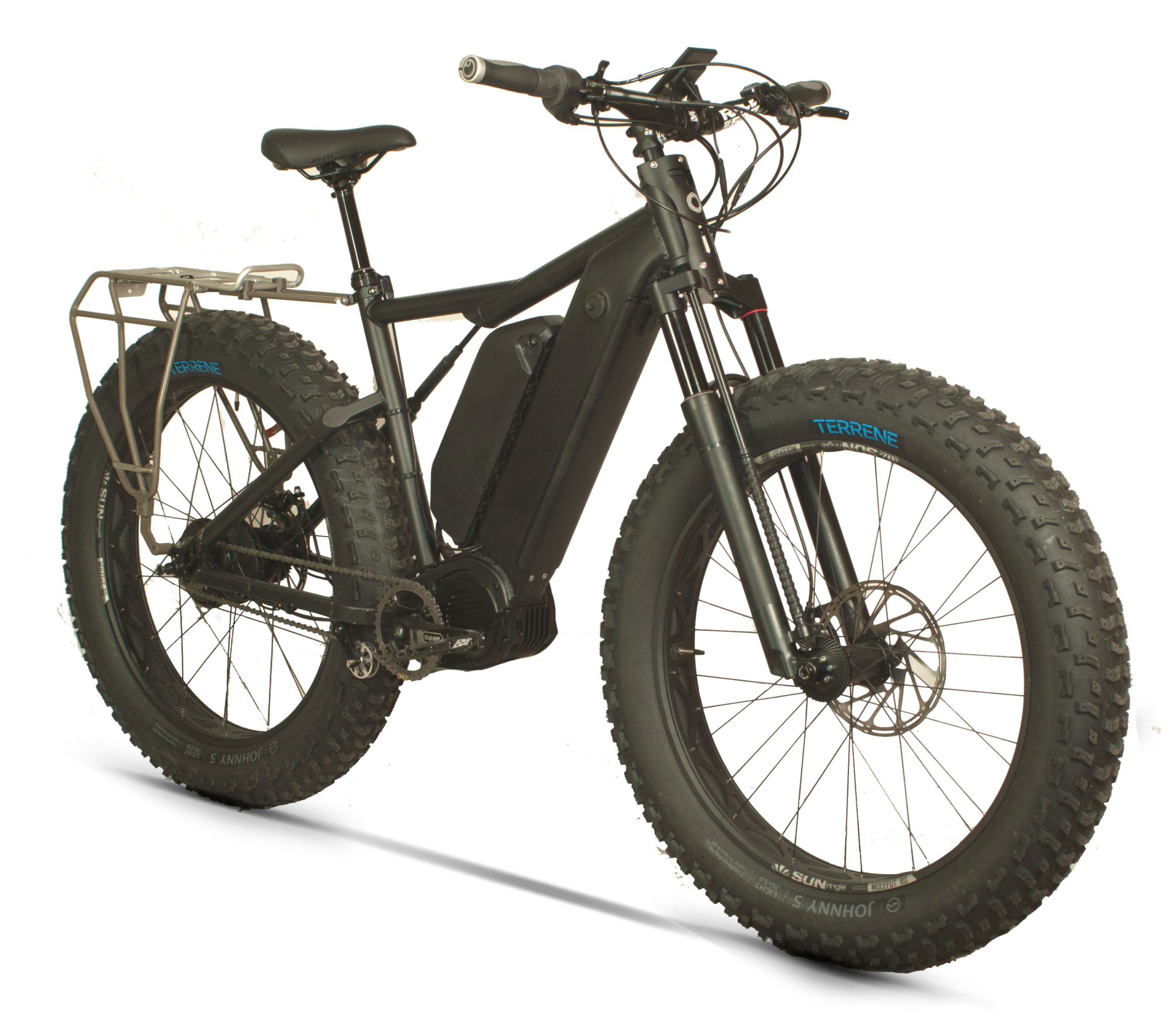 CHRISTINI AWD FAT E-5 i CVT two-wheel drive hunting e-bike, military green with dual battery